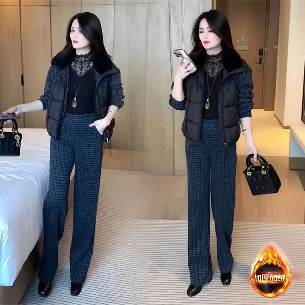 2025秋冬季新款穿搭休闲时尚穿搭洋气显瘦宽松不挑人长袖套装60