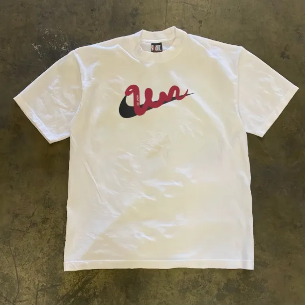 2025新款男士男款圆领白色纯棉短袖t恤休闲运动印花夏季情侣户外