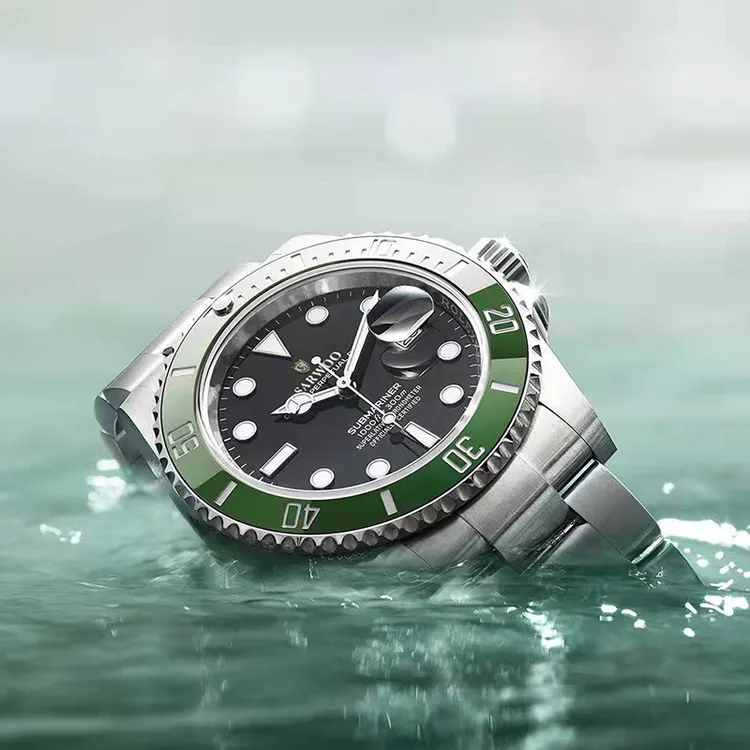 SARWOO/商沃复刻绿水鬼全自动机械表男士高端腕表潜水国产腕表
