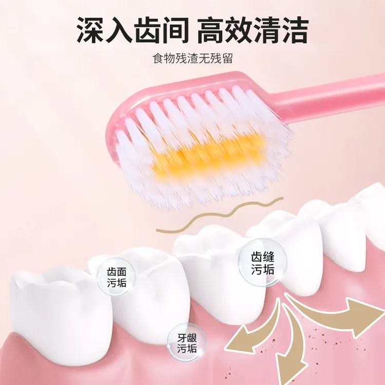 官方正品高密软毛牙刷不炸毛掉毛扎嘴护龈护齿家用耐用独立包装