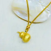 K04934经典黄色拉丝葫芦项链多样性发货49063