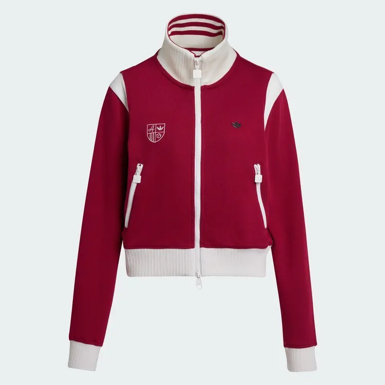 adidas阿迪三叶草2025女安格拉红气质休闲服CC休闲无帽外套KG8221