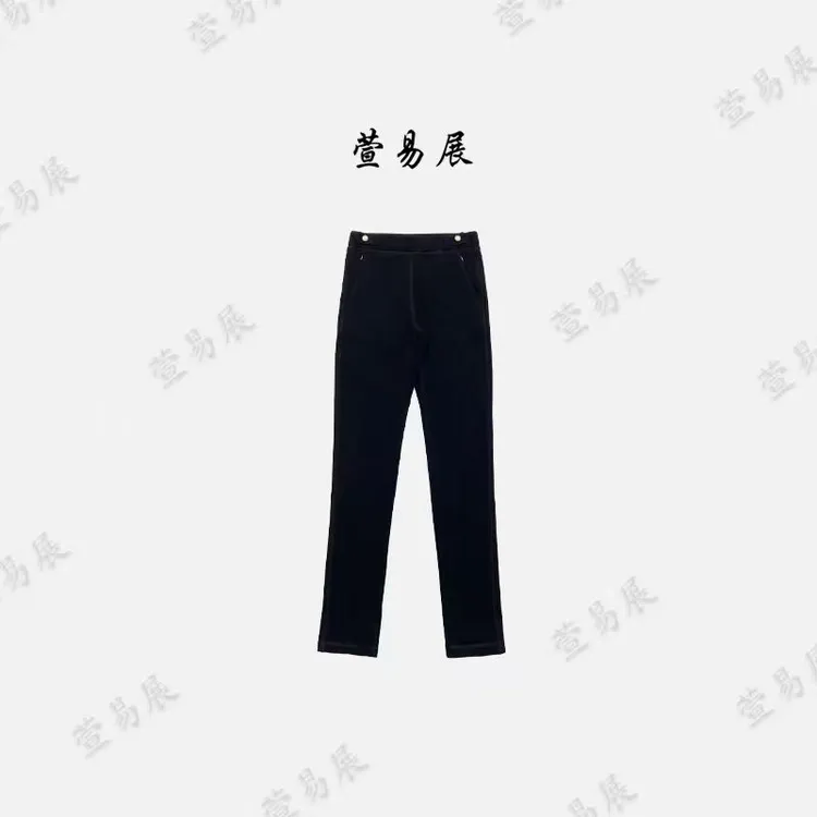 -“魔法黑裤”双面绒加厚糯感无压显瘦大长腿休闲裤-KZ101101