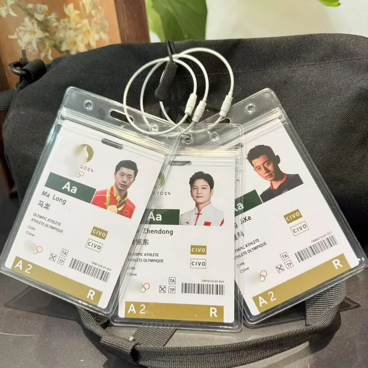 马龙樊振东球员卡莎头乒乓球迷参赛卡挂件钥匙扣背包装饰球迷礼物