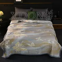 XDONGY（冬云家纺）200*230苏杭水墨缎轻奢 蝶影芬芳 床盖