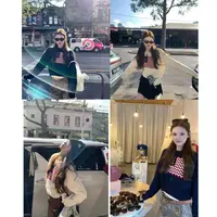 徐秋阳   旗帜毛衣   秋季新款百搭时尚休闲显瘦显白毛衣4420