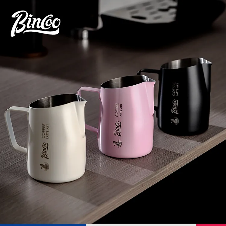 Bincoo斜口天鹅不锈钢拉花杯意式专业拉花缸打奶器具奶泡杯咖啡杯