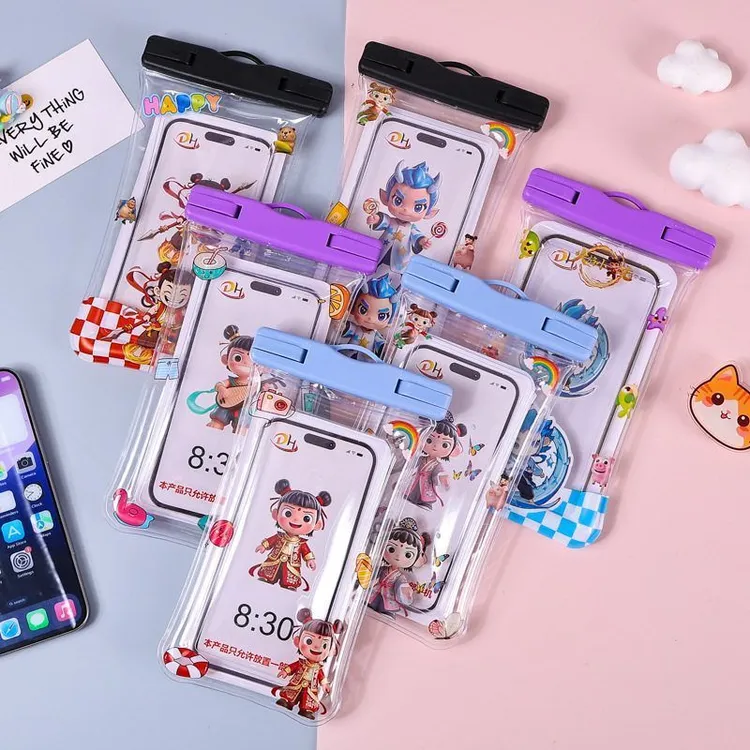 新款哪吒手机防水袋夏天沙滩玩水漂流防水手机套可触屏气囊手机