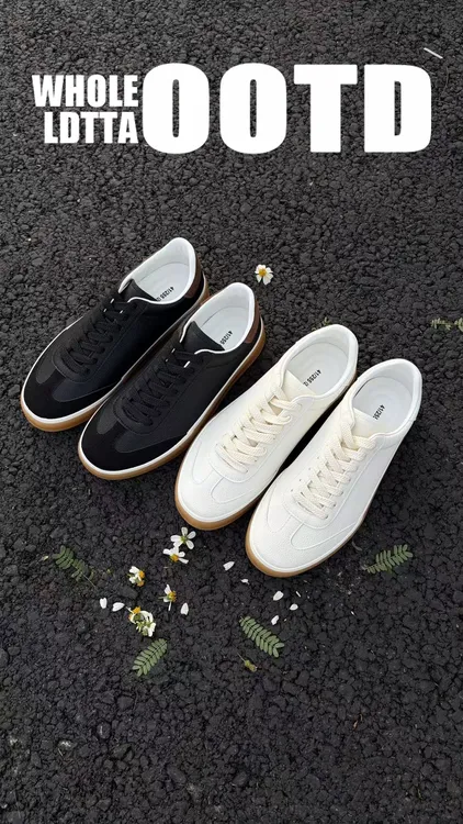 OESY鞋子男ins秋冬新款百搭德训休闲运动潮流复古简约欧美板鞋   