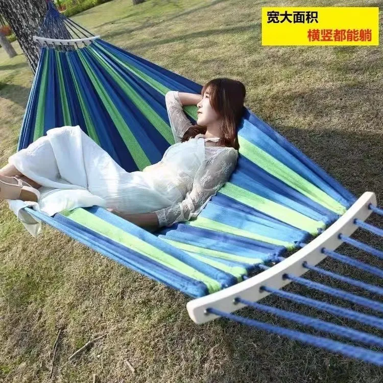 吊床户外成人露营秋千室内家用防侧翻单双人加固寝室宿舍睡觉hh
