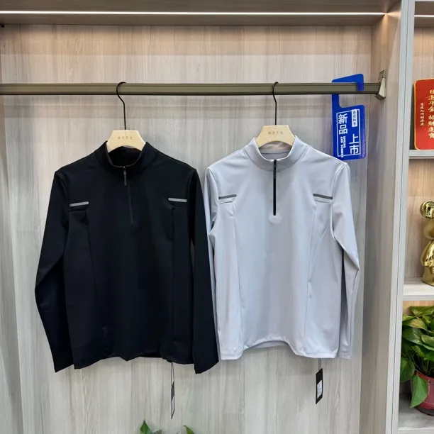 男士高品质春季新款无痕净版立领修身气质长袖（33665）男款