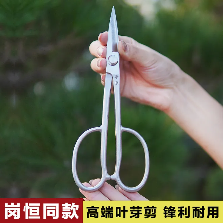 冈恒同款不锈钢叶芽剪盆栽剪不锈钢枝叶剪叶芽剪手工剪修花剪