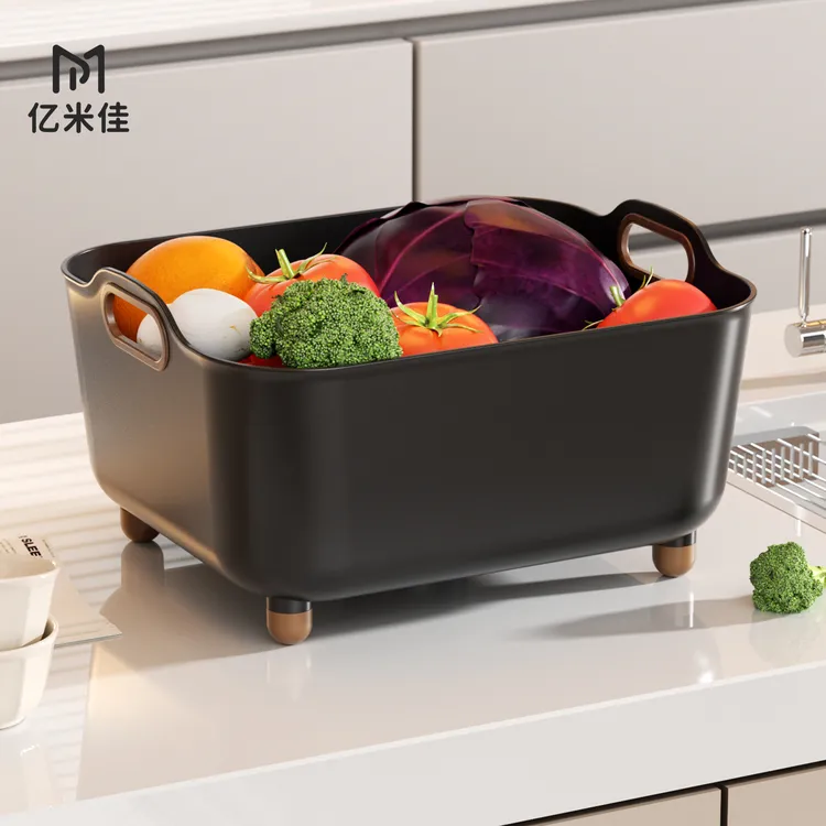 洗菜盆沥水篮2025新款家用厨房洗菜篮中古风高颜值大容量沥水加厚