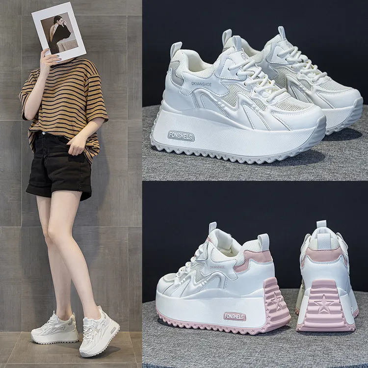 西瑞女鞋网红百搭厚底韩版时尚秋季新款低帮松糕鞋ins