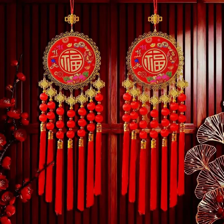 新年装饰品福字门挂饰马年喜庆招财福挂件客厅背景墙过年布置CXH