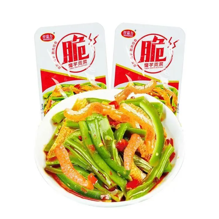 纤嘉力魔芋爽香辣味蒜香味素毛肚素肉网红休闲解馋小零食追剧宿舍