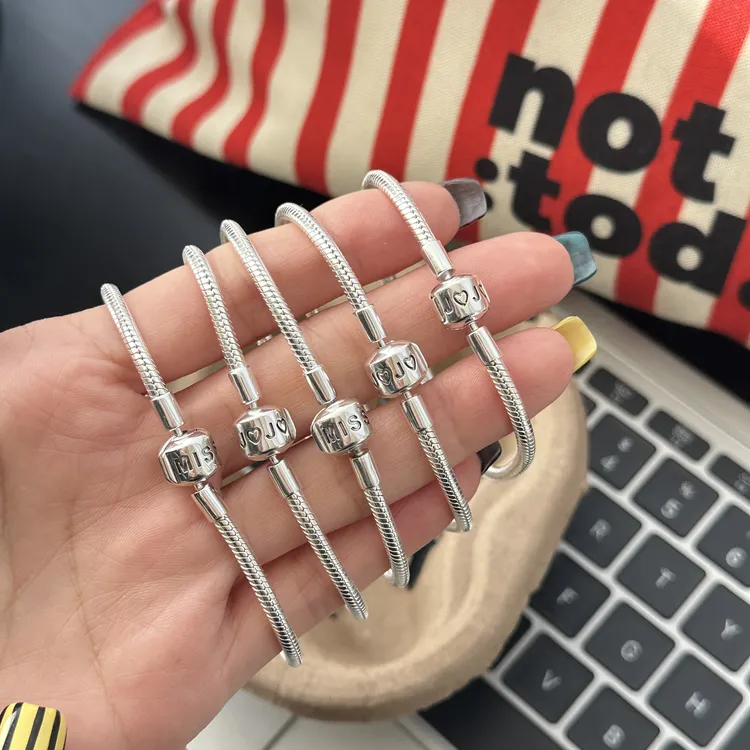 925银手链 ins风时尚简约百搭气质女素蛇骨串珠手链 3736