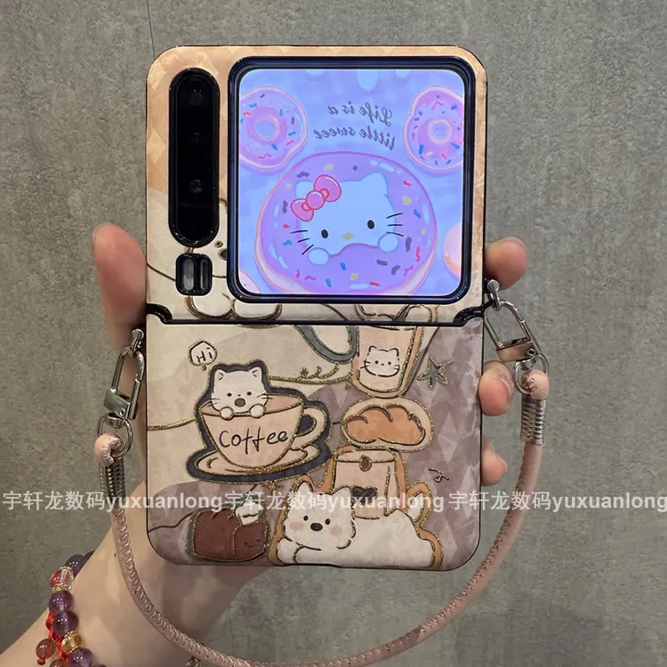 猫咪蜡笔小新适用华为PuraX阔屏pocket2折叠屏手机壳小米mixflip2