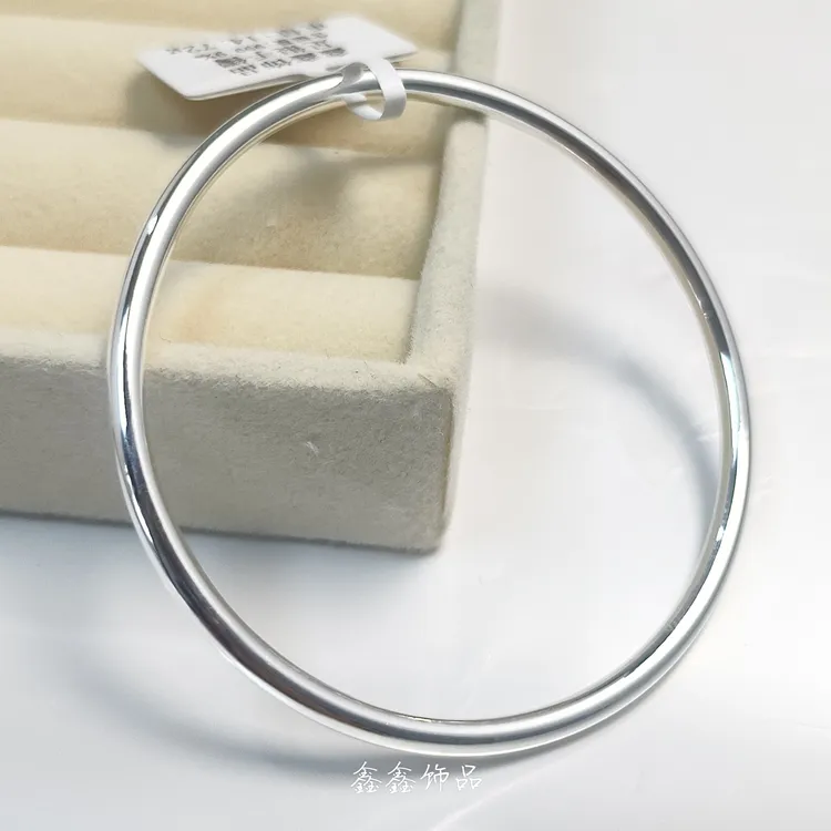 足银手镯 鑫鑫饰品足银999.9纯银镯子手镯女款时尚经典款百搭实拍