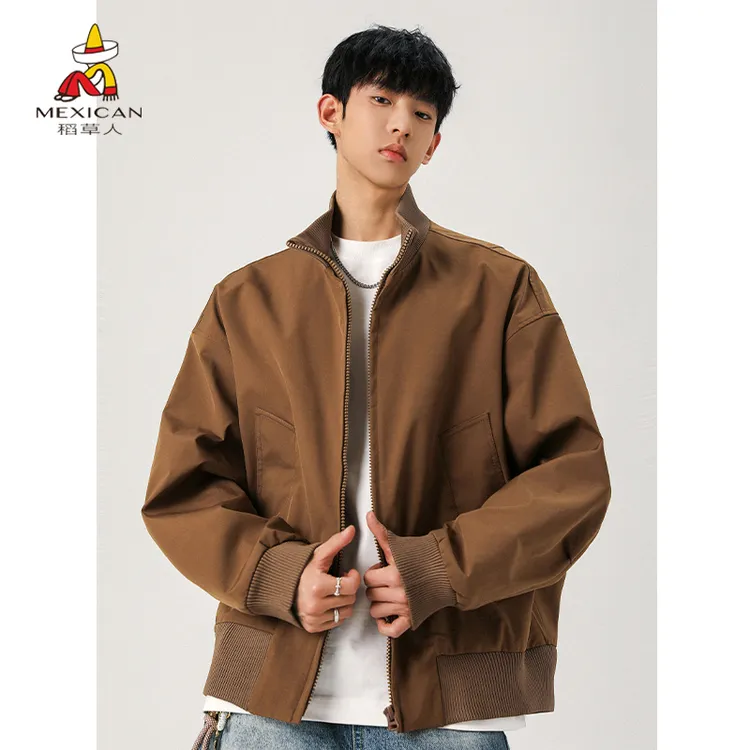 Mexican/稻草人外套夹克潮牌飞行加棉男士春秋运动休闲百搭宽松