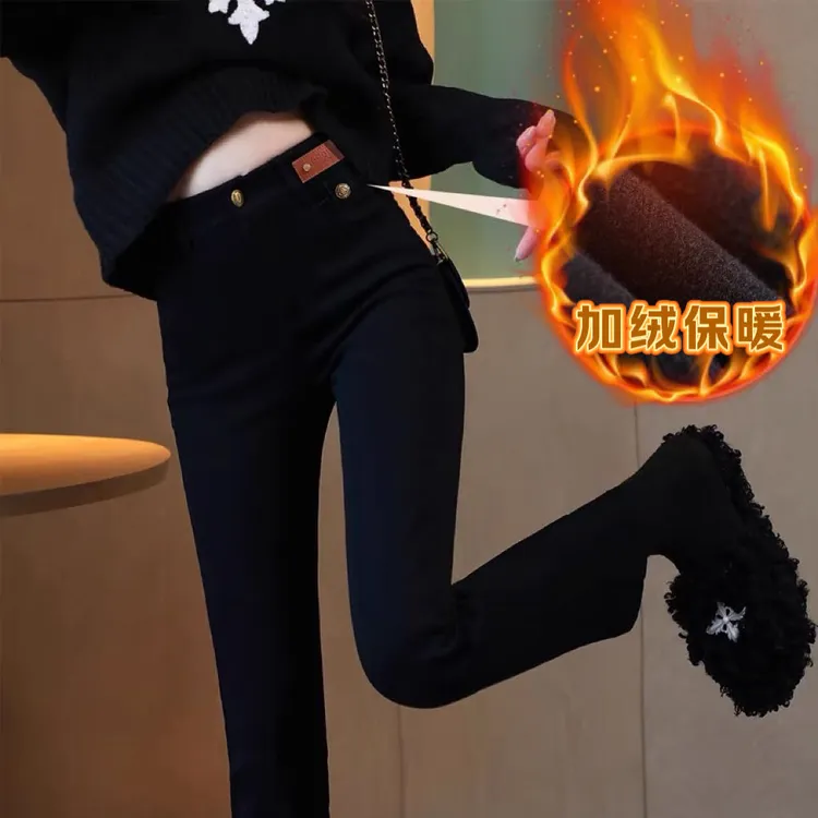 1811秋季新款九分烟管裤女修身显瘦弹力小黑裤小个子裤子百搭裤子