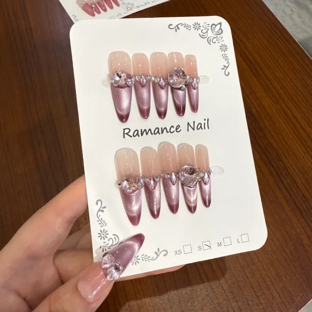 新款4.0细狗魅影高级东洲钻猫眼法式纯手工爆闪气质显白