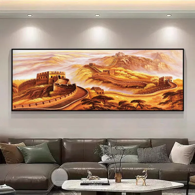 （万里长城款式可选）客厅壁画办公室晶瓷客厅墙上茶室背景挂画饰品