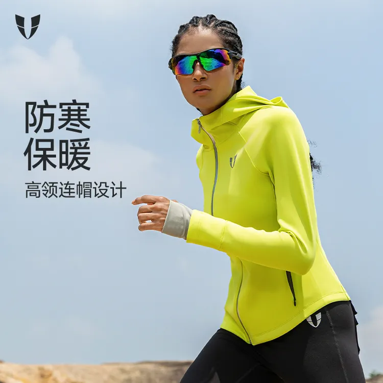 马甲线运动连帽外套运动跑步上衣网红款运动服女秋冬F2441W091