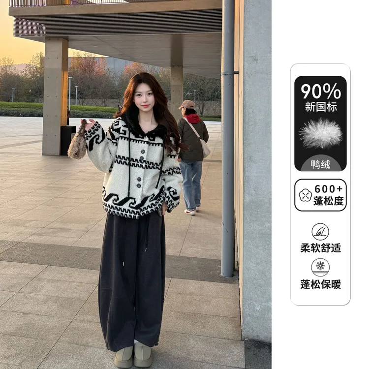 Liixu冬款时尚设计感90白鸭绒内胆羽绒外套L58YRY6156