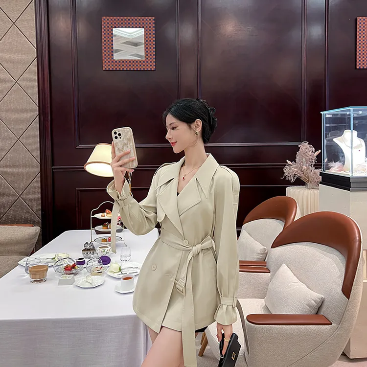 高级感风衣外套女中长款2025春秋季新款韩版经典休闲气质显瘦大衣