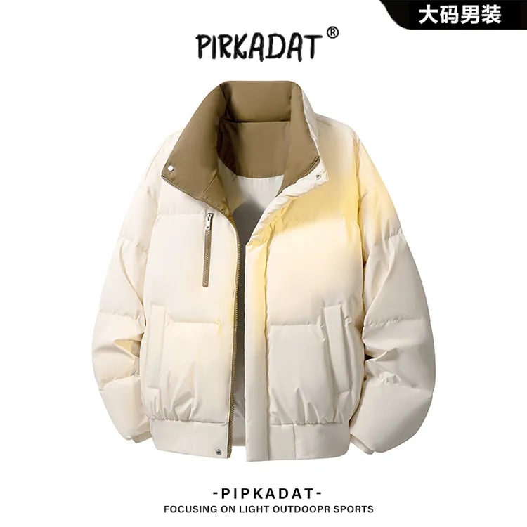 Pirkadat立领90绒羽绒服男士潮流宽松情侣宽松外套冬季新款上衣男
