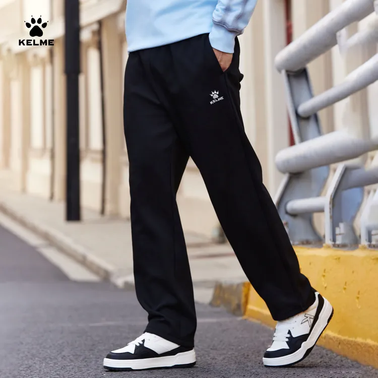 卡尔美甄选【新款加绒直筒裤】百搭卫裤秋冬保暖运动裤男女休闲