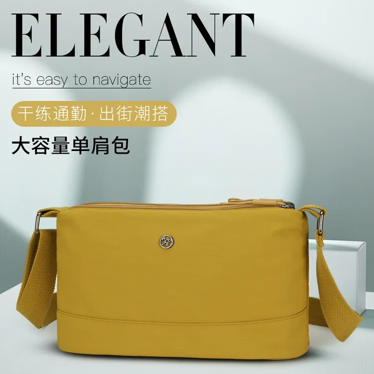 女士轻奢风方形布包潮流时尚简约斜挎包纯色防水单肩背包厂家直销