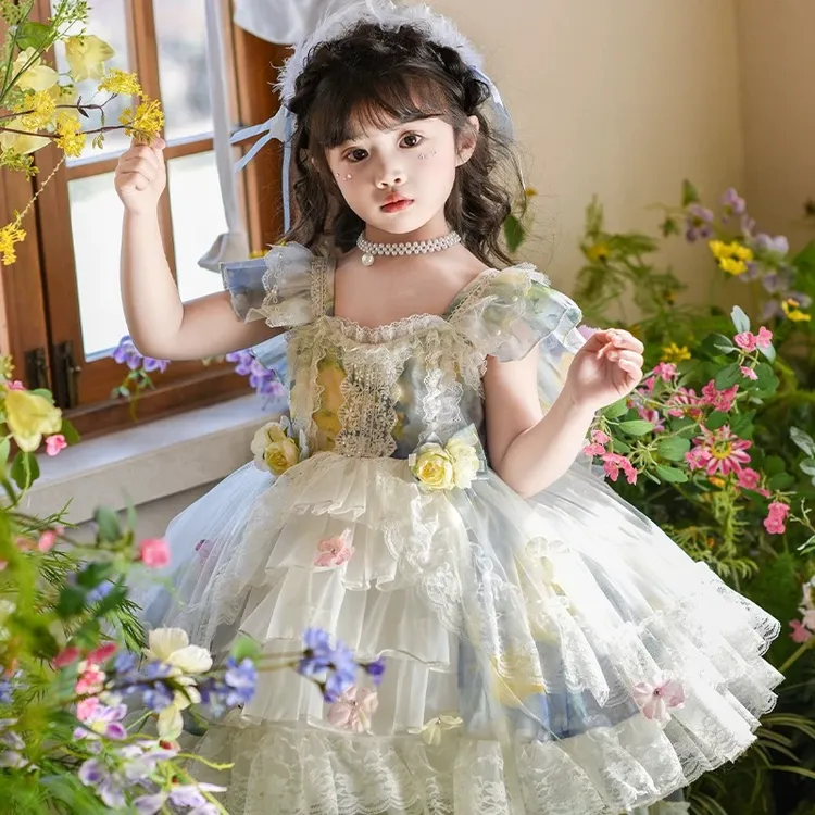 女童春夏绿野仙踪四季裙公主裙 2025春季新款儿童蓬蓬背心连衣裙