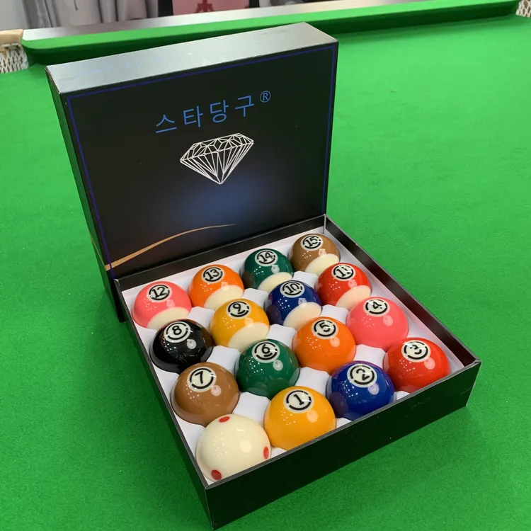 16A韩标黑八钻石水晶台球子美式十六彩桌球台球球子台球用品包邮 