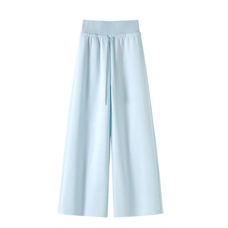 【正版太空棉+运费险】早秋新款太空棉美式休闲卫裤阔腿拖地裤W裤子