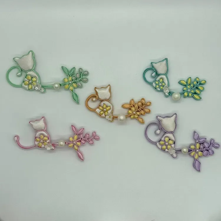 猫咪盘扣B136新中式唐装手工旗袍饰品