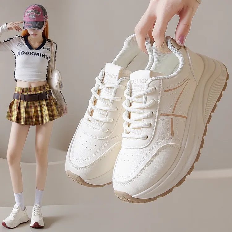 品质小白鞋女2025春秋新款轻便减震百搭休闲女鞋时尚运动跑步鞋女