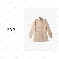 ZYY【罗马日光】2025S/S新品灯笼袖老钱风短款风衣外套X25QFY04051