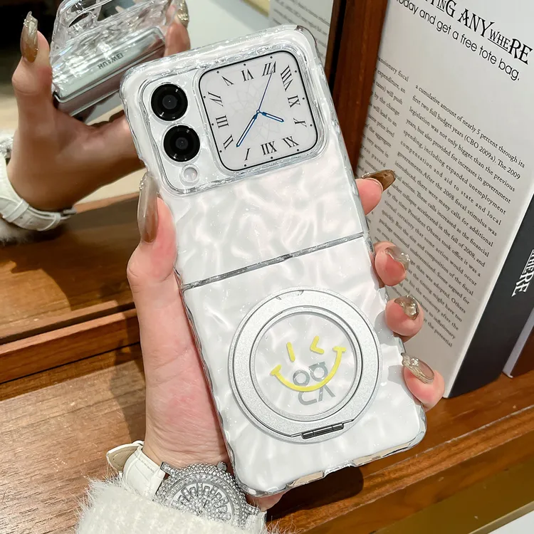 适用华为nova flip手机壳透明novaflip折叠屏笑脸支架女款保护套