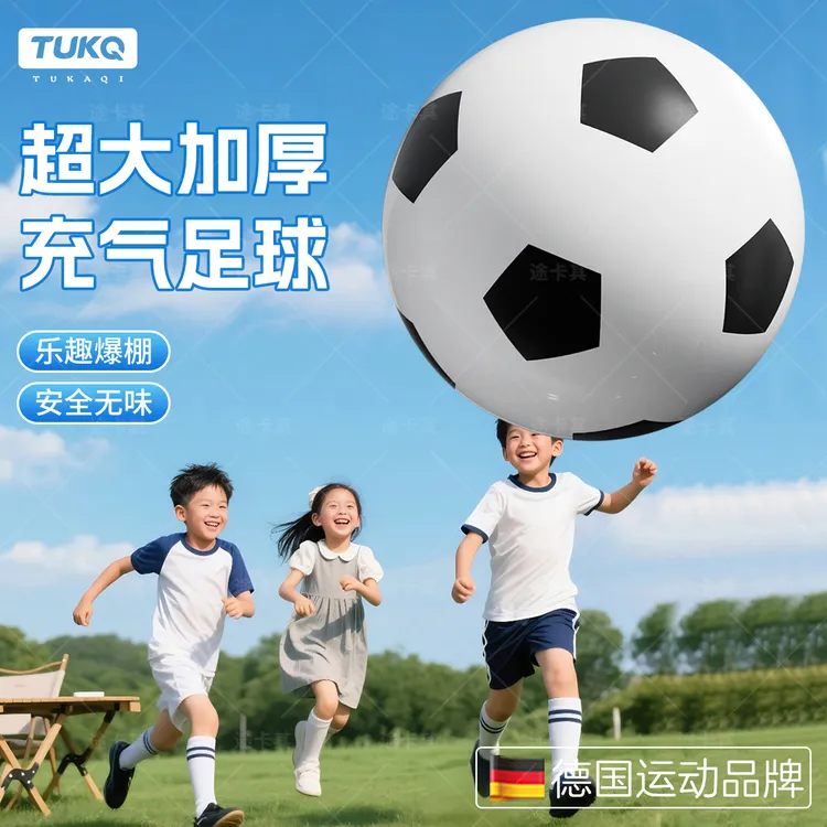 充气大足球儿童户外草坪亲子互动玩具超大皮球加厚沙滩排球巨型球