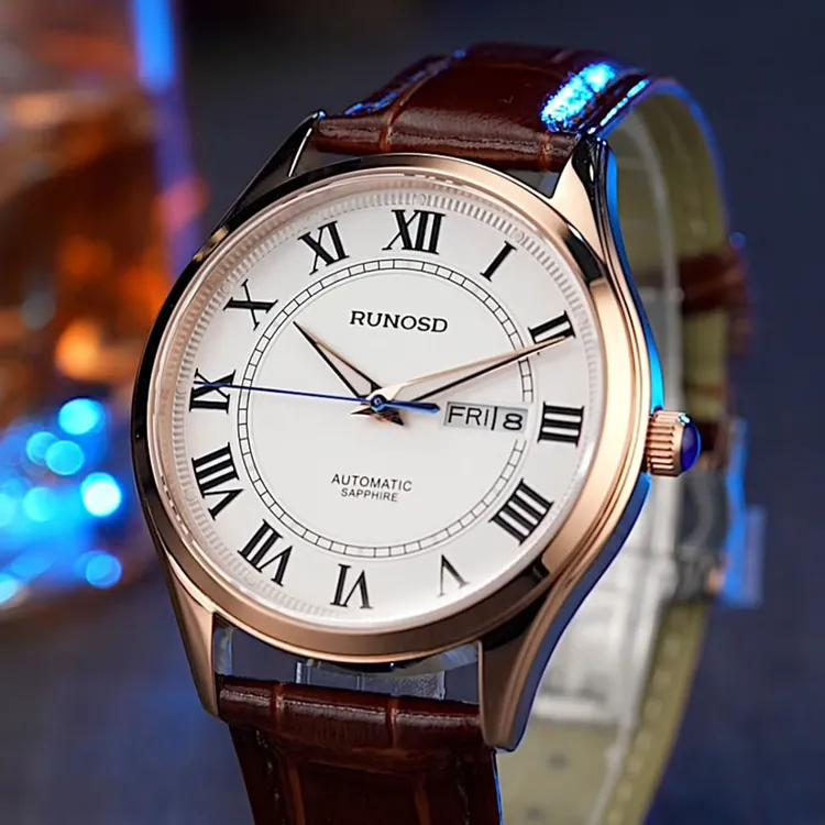 RUNOSD R/斯诺威登正品全自动机械表高端夜光情侣表男士腕表手表商品图