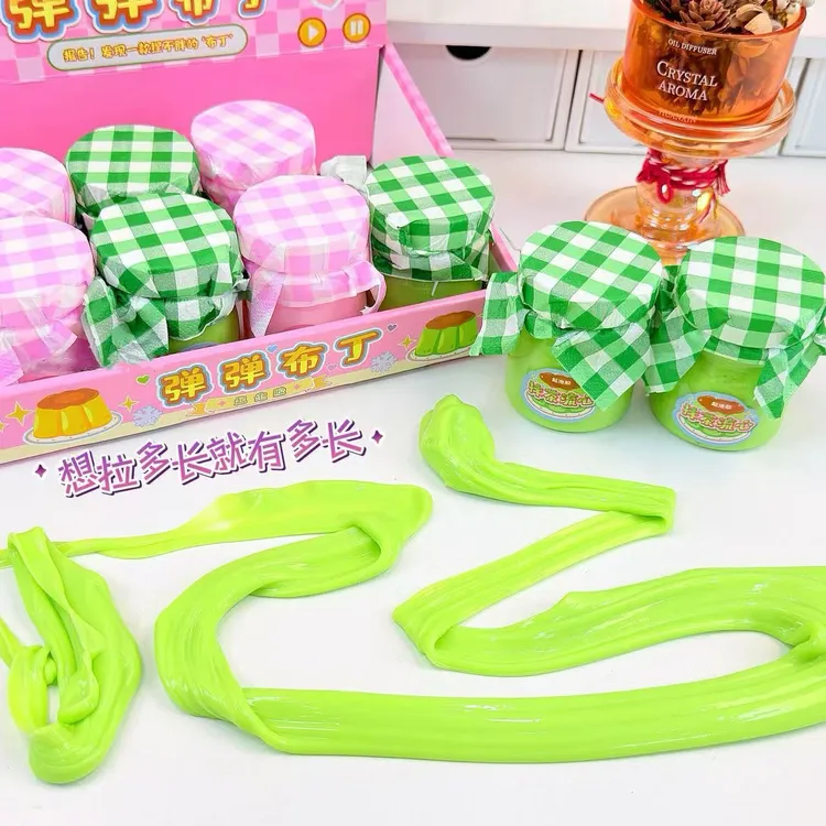 新款弹弹布丁泥起泡胶史莱姆拉伸性好不粘手起泡胶超市文具店批发