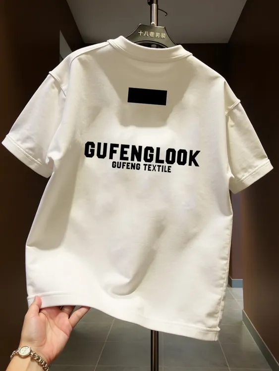 2025夏季新款美式纯棉高端个性字母印花短袖爆款T恤男潮流痞帅气