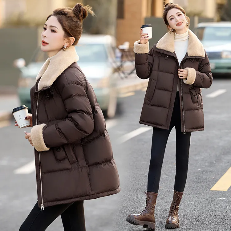 超好看羽绒服女中长款2025冬季新款高端品牌显瘦保暖白鸭绒厚外套