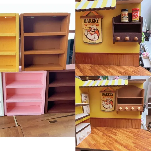 【定制：木质三层柜子-营业时间牌-面包柜-壁柜-咖啡牌】【两单飞】