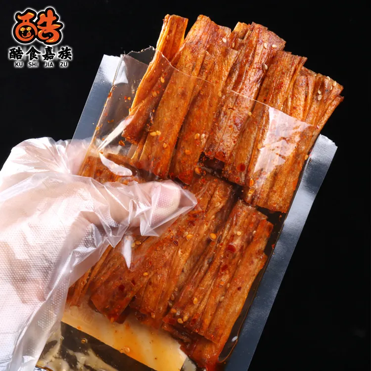 湖南特产网红香辣豆腐皮手撕麻辣手工豆卷辣条休闲小零食传统美味