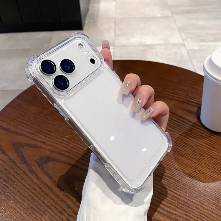 适用苹果17promax手机壳四角气囊防摔iphone16pro自带镜头膜硅胶