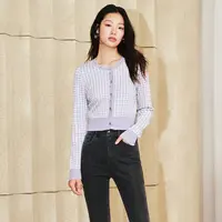 【若谷大大】MAXRIENY文艺复古氛围感千鸟格外套修身显瘦小香风上衣