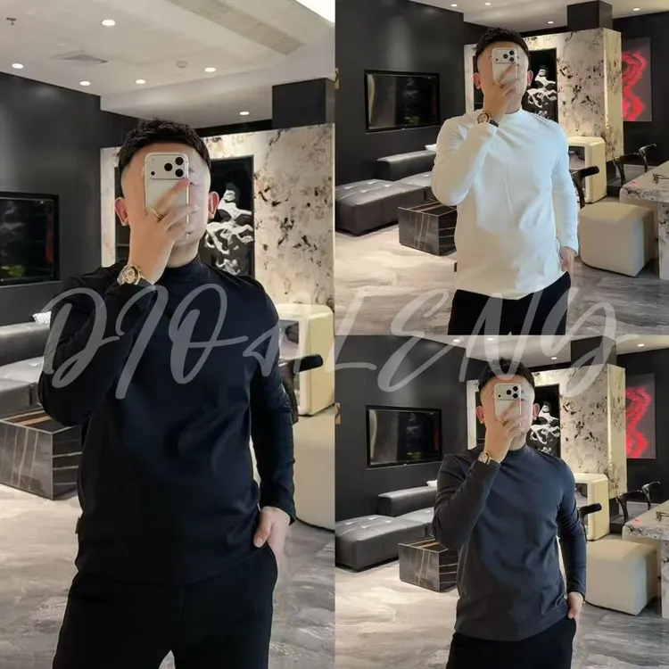 【帅老板】3015冬季净版匹马棉混纺丝光兰精莫代尔抓毛中高领长袖